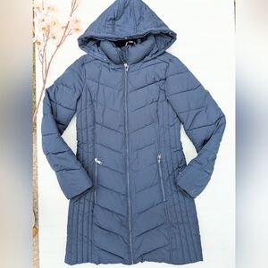 Tommy Hilfiger Navy Long Slim Fit Winter Jackey